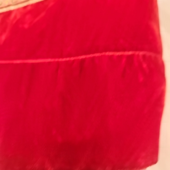 Vintage Italian Velvet Midi Skirt Pink Paisley Metallic Trim - Picture 8 of 9